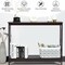 2-Tier Console X-Design Sofa Side Accent Table with Spacious Storage Space